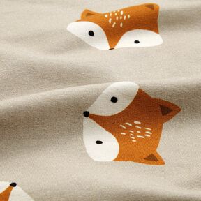 French Terry little fox &ndash; silver grey, 