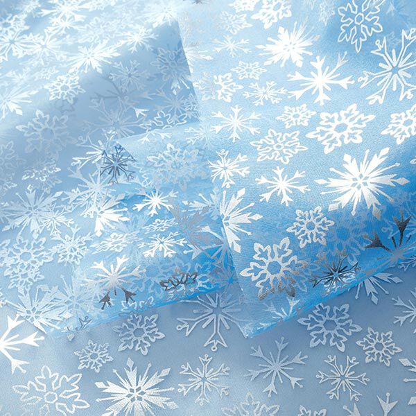 Organza snowflakes – light blue,  image number 3
