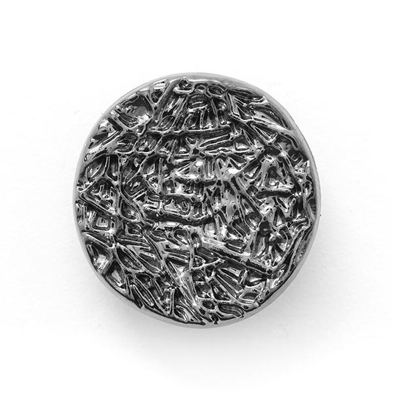 Meteor Metal Button  – silver metallic,  image number 1