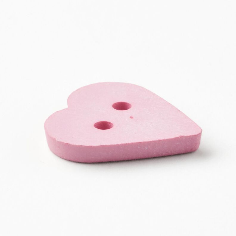 Heart-shaped button [Ø 15 mm] – pink,  image number 3