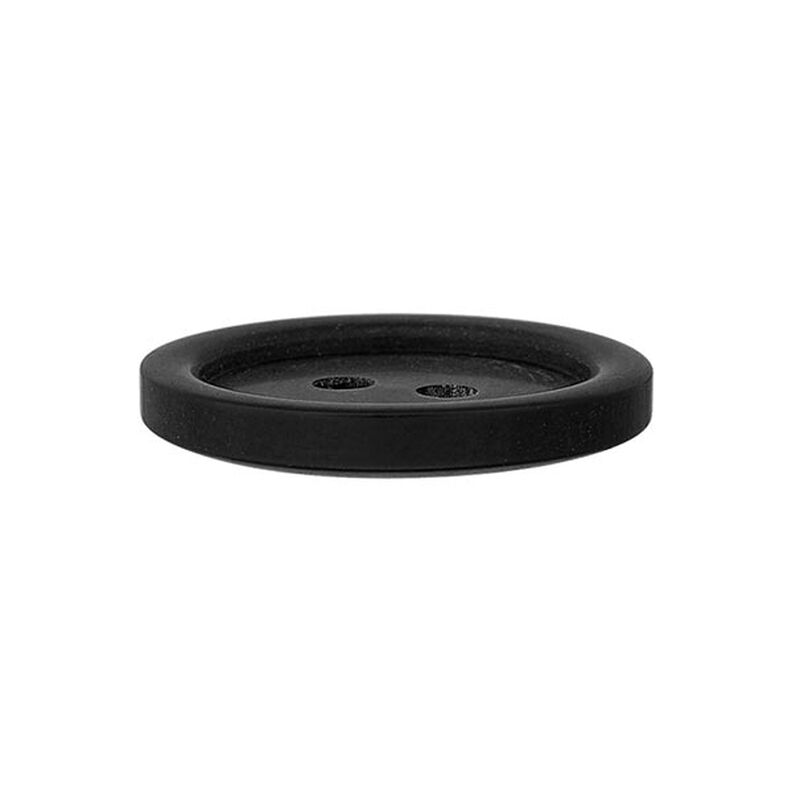Basic 2-Hole Plastic Button - black,  image number 2