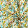 Cotton Cretonne fine leaves and branches – white/silk grey,  thumbnail number 3