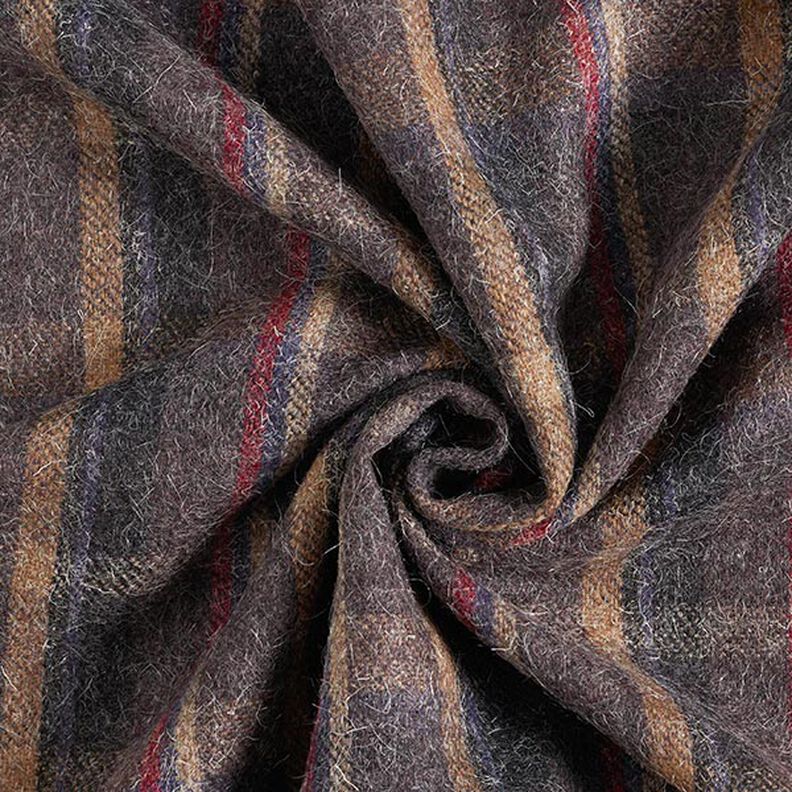 Plaid Pure New Wool Blend – dark taupe,  image number 5