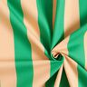 Decor Fabric Half Panama Block Stripes – green/apricot,  thumbnail number 3