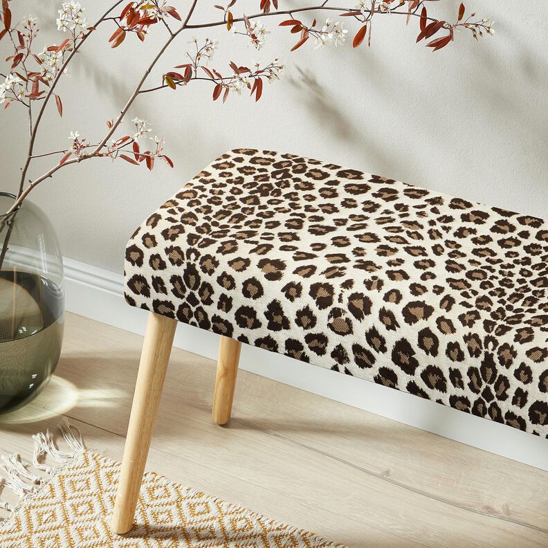 Upholstery Fabric Jacquard Leo – cream/anemone, image number 6