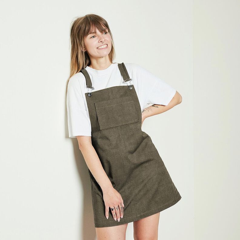 Chunky Corduroy Bubble Plain – dark pine,  image number 8