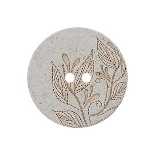 Recycled 2-Hole Hemp/Polyester Button – offwhite, 