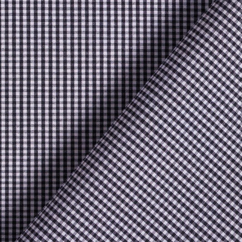 Shirt fabric small check – black/light blue,  image number 4