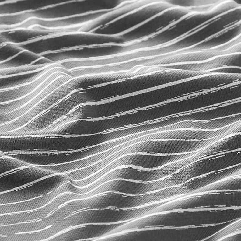 Cotton Jersey Scribble Stripes – dark grey,  image number 2