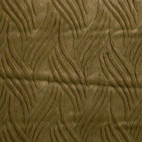 Faux Fur wavy lines – khaki, 