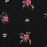 Cotton Poplin Embroidered bouquets – black/berry,  thumbnail number 1
