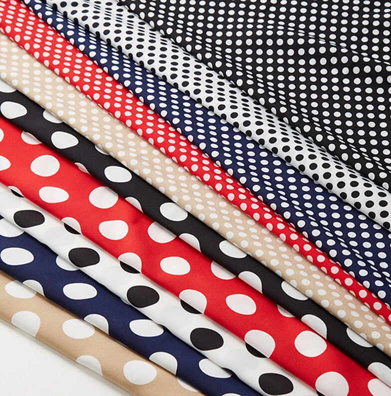 Crepe Weave polka dots [2.5 cm] – navy blue,  image number 5
