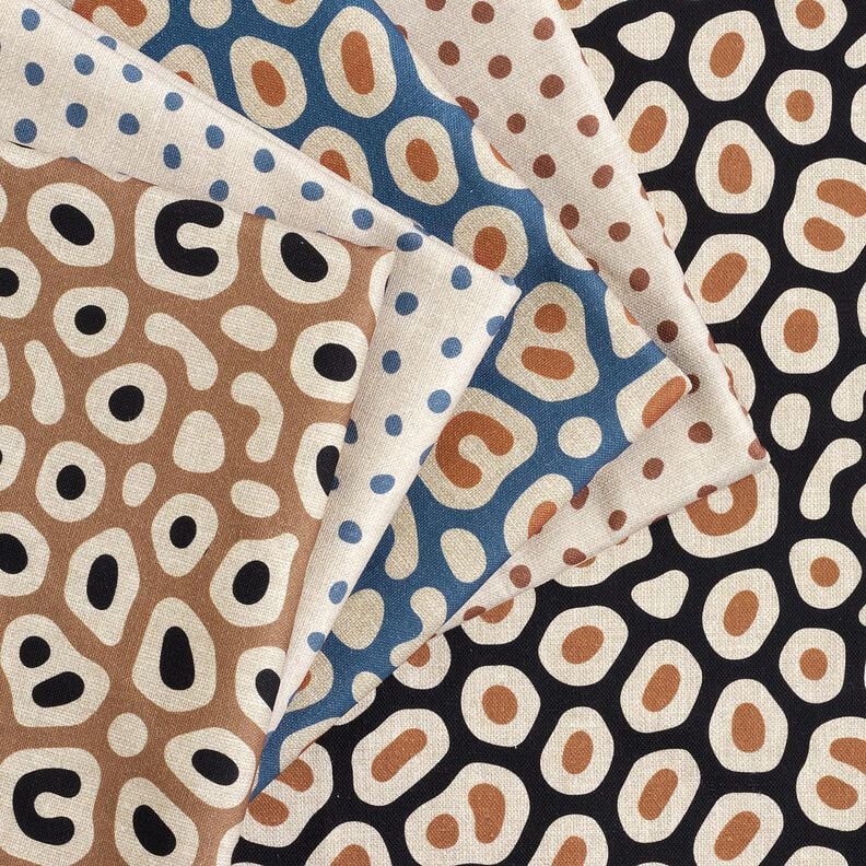 Decor Fabric Half Panama abstract leopard pattern – light brown/cashew, image number 5