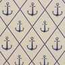 Decor Fabric Half Panama classic anchor – natural/navy blue,  thumbnail number 1
