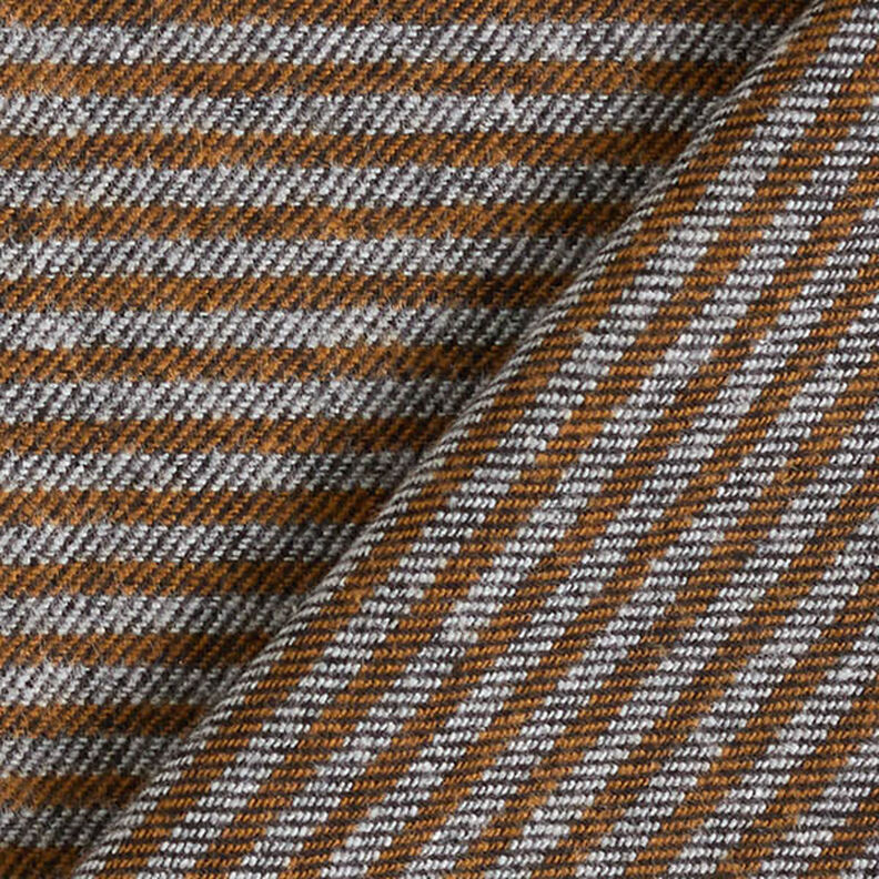 striped trouser fabric – caramel/grey,  image number 4
