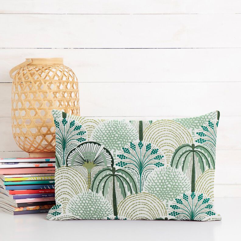 Decor Fabric Cotton Twill abstract palm fans – sage/ivory,  image number 8