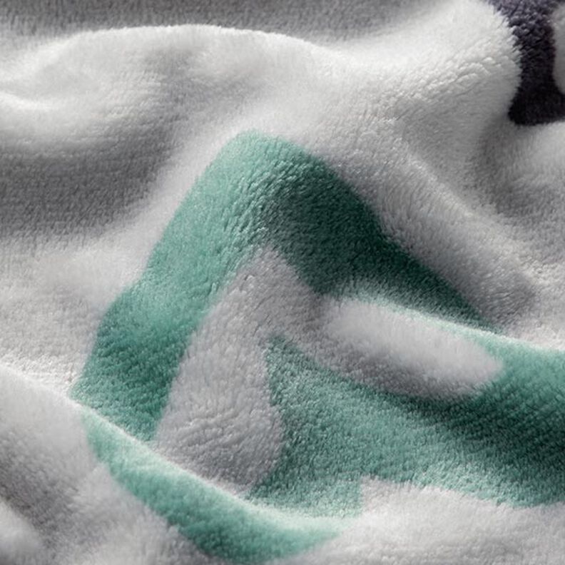 Cosy Fleece big hearts – silver grey/dark green,  image number 3