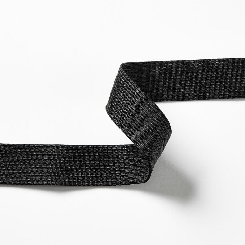 Smooth elastic tape [3 m | 25 mm] – black,  image number 2