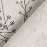 Decor Fabric Half Panama flower drawing – natural/dark brown,  thumbnail number 4