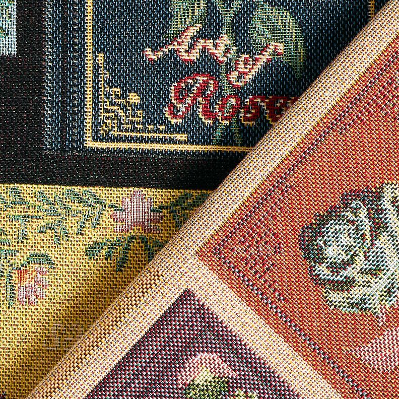 Decor Fabric Tapestry Fabric Book cover – black/merlot,  image number 4