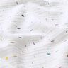 Double Gauze/Muslin Rainbow glitter lines Foil Print – offwhite,  thumbnail number 2
