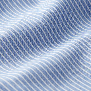 Blouse Fabric Cotton Blend Stripes – light blue/white, 