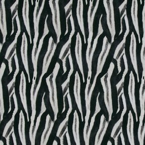 French terry brushed zebra digital print – black/silver, 