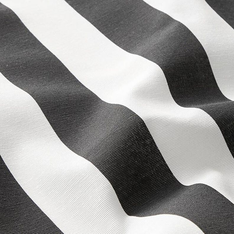 Decor Fabric Canvas Stripes – black/white,  image number 2
