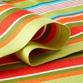 Outdoor Deckchair fabric Longitudinal stripes 45 cm – green/red, 