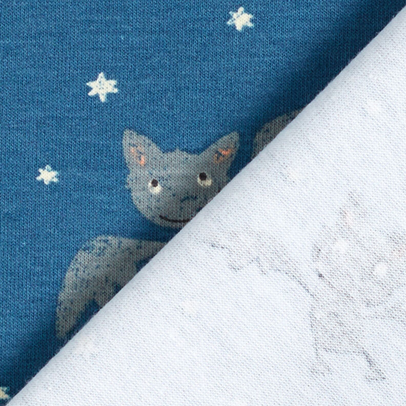 Cotton Jersey Naughty Bat – denim blue,  image number 4