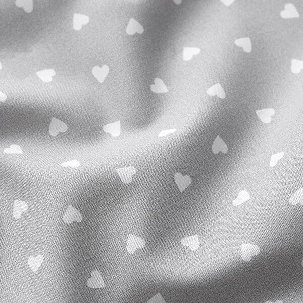 Scattered hearts organic cotton poplin – light grey,  image number 2