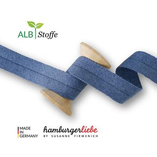 Edge Me Organic Bias Binding [ 3,2 cm ] | Albstoffe – dove blue, 