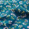 Cotton Cretonne delicate flowers – ocean blue,  thumbnail number 2