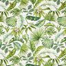 Decor Fabric Half Panama exotic leaves – green/white,  thumbnail number 1