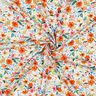 viscose fabric flower meadow digital print – white/orange,  thumbnail number 3