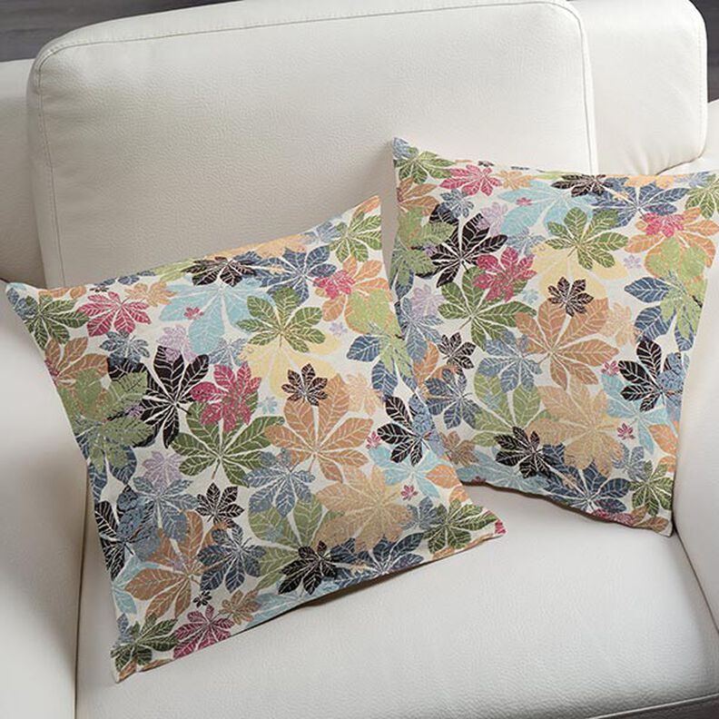 Jacquard Gobelin Leaves – offwhite, image number 7