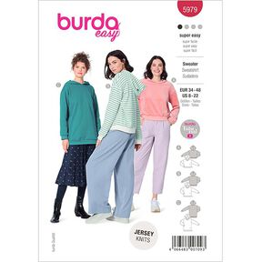 Sweater / Hoodie three lengths | Burda 5979 | 34-48, 