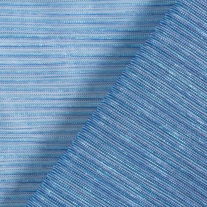 Transparent pleated glitter stripes – blue,  image number 4