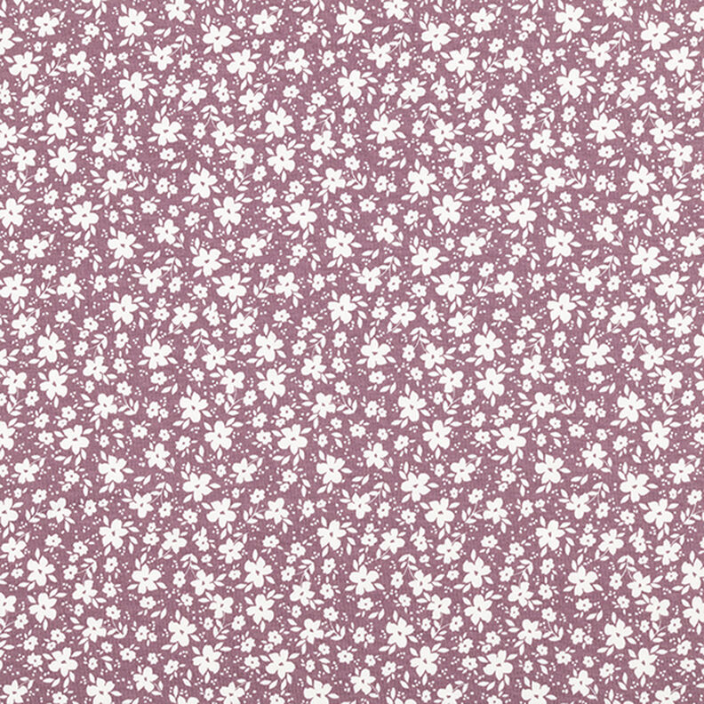 Cotton Jersey bi-colour flowers – dark dusky pink,  image number 1