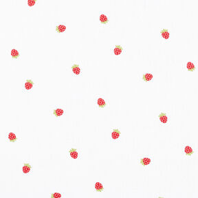 Cotton Poplin sweet strawberries – white, 