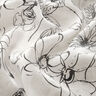 Floral drawing shiny metallic viscose blend – white/black,  thumbnail number 3