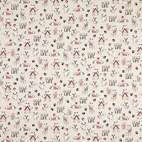 Linen Look Half Panama Dogs Life – natural, 
