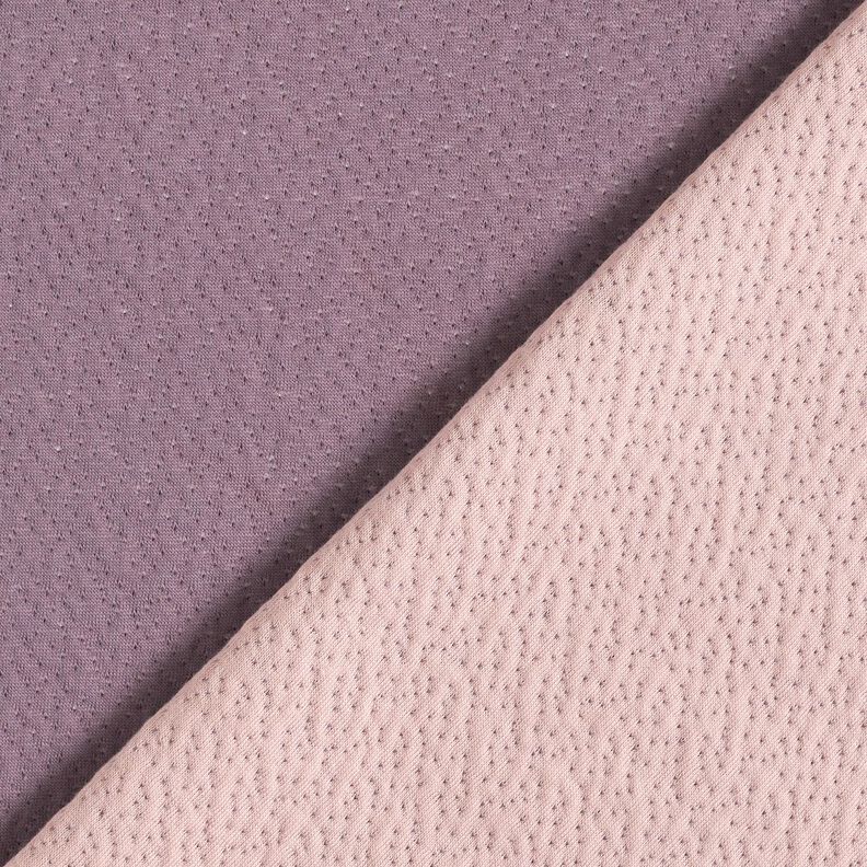 Doubleface Jersey mini dots – plum/light dusky pink,  image number 1