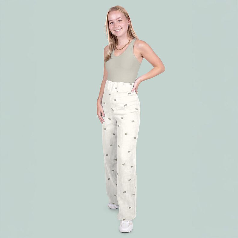 Double Gauze/Muslin polar bear – white, image number 5