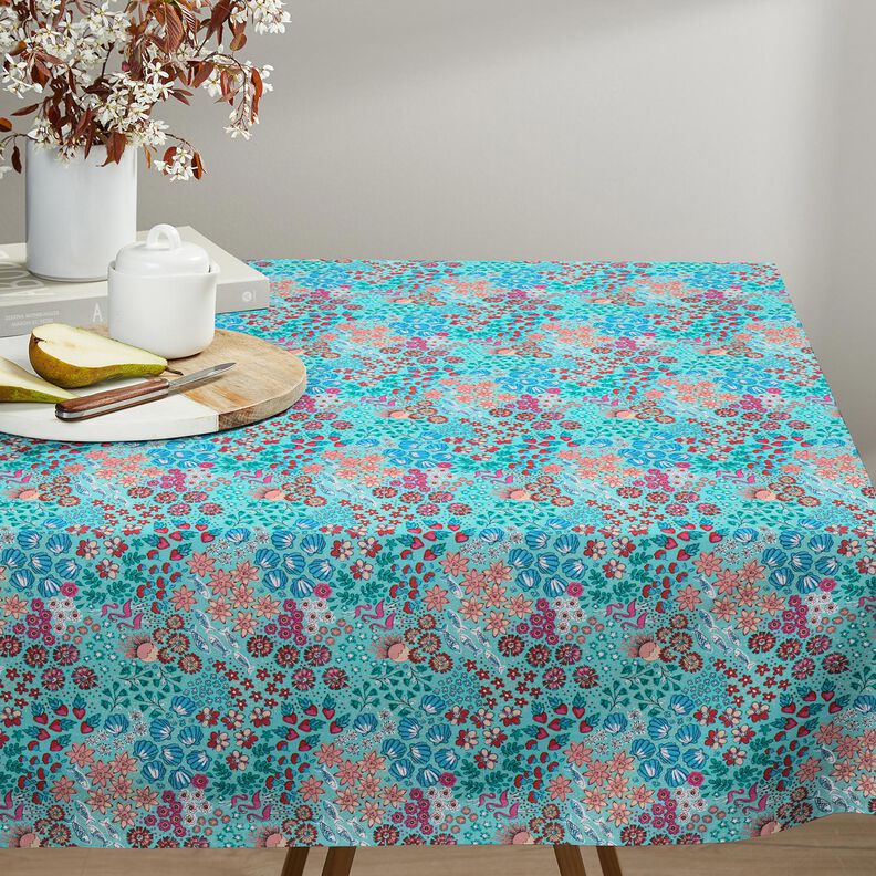 Coated Cotton maritime mix – aqua blue, image number 7