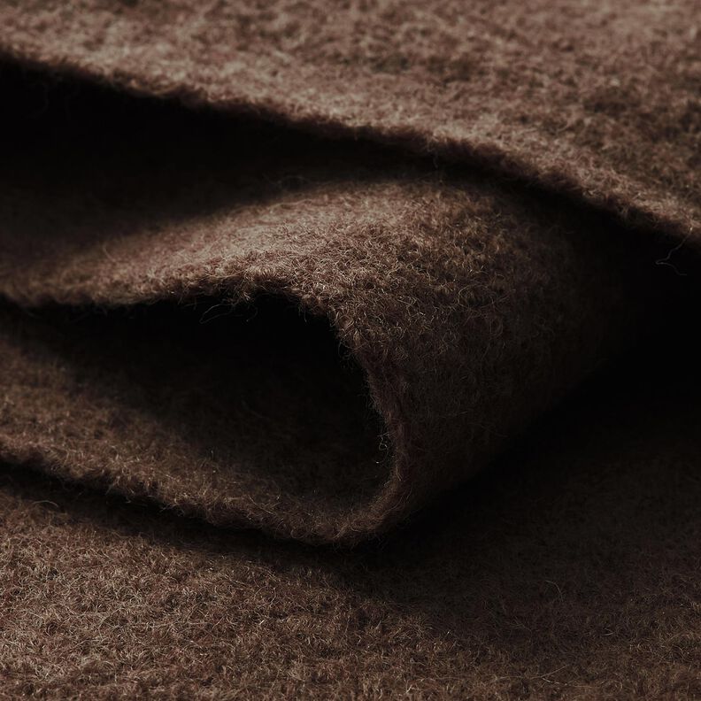 Fulled woollen loden Mottled – dark brown, image number 4