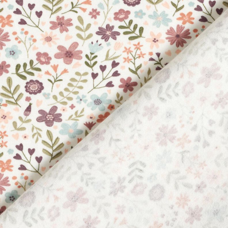 Cotton Jersey Flower Meadow – ivory, image number 4