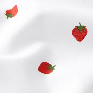 Cotton Poplin strawberries – white, 