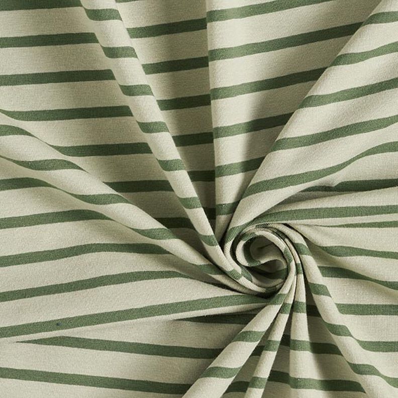 Narrow & Wide Stripes Cotton Jersey – reed/pine,  image number 3