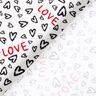 Cotton Cretonne Love – white/black,  thumbnail number 4